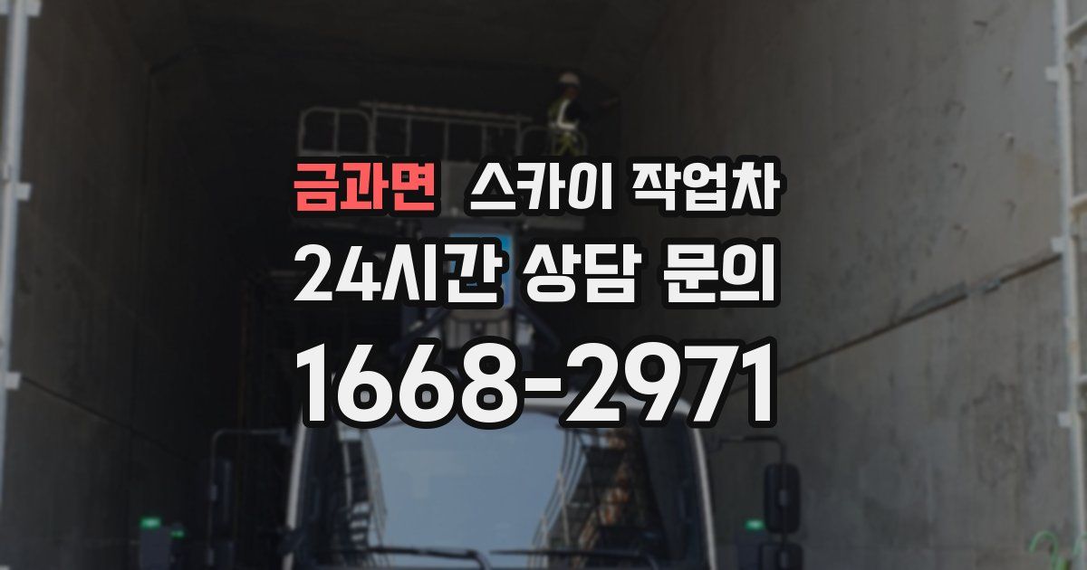 금과면 스카이 작업차