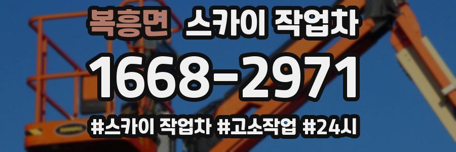 복흥면 스카이 작업차