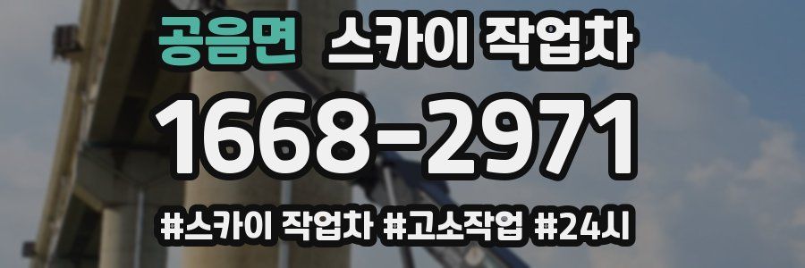 공음면 스카이 작업차