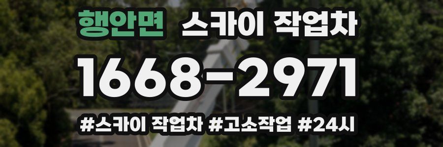 행안면 스카이 작업차