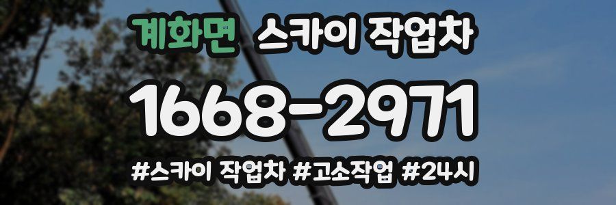 계화면 스카이 작업차