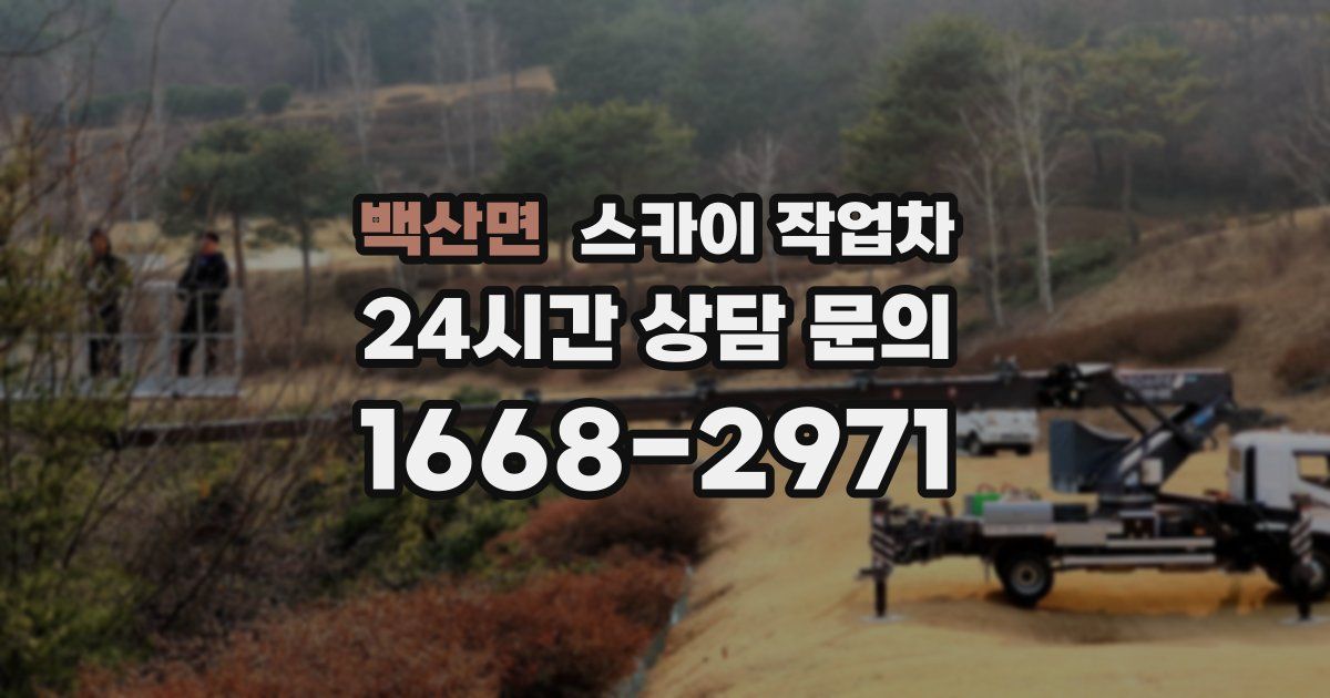 백산면 스카이 작업차
