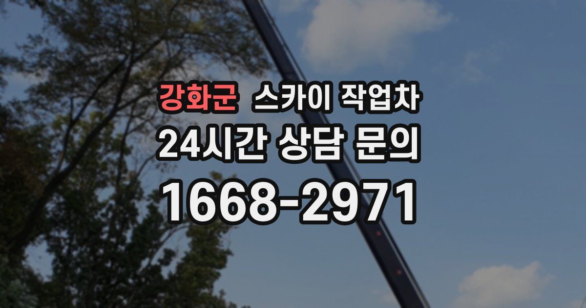 강화군 스카이 작업차