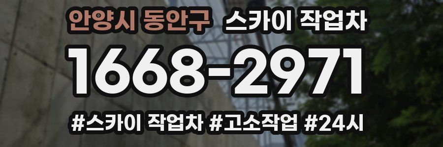 안양시 동안구 스카이 작업차