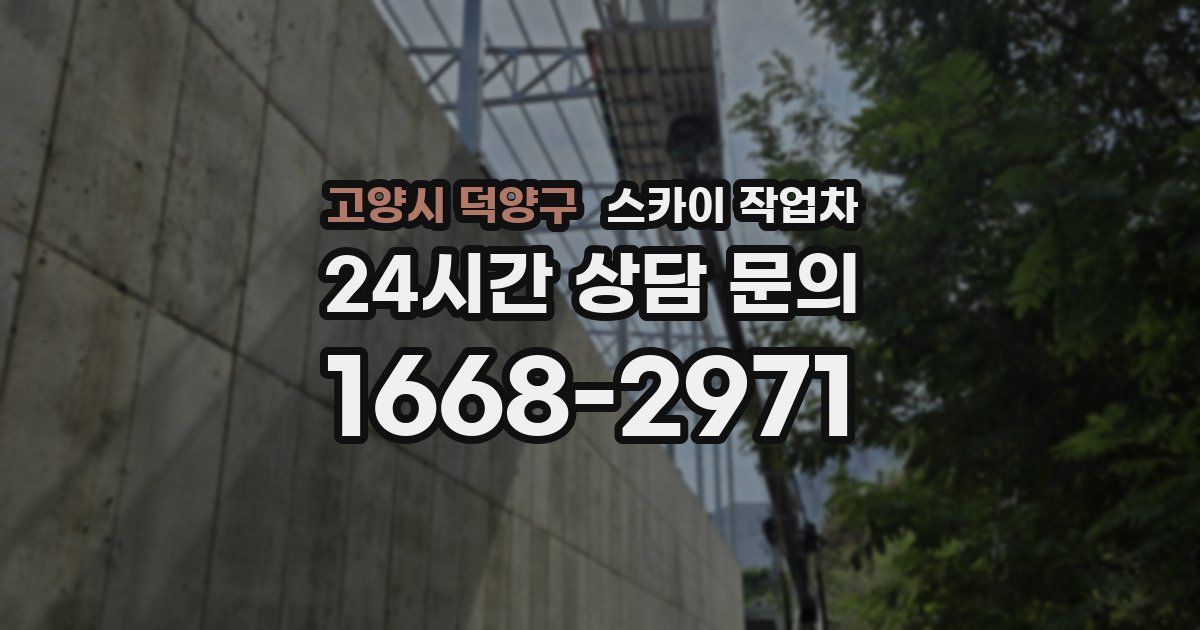 고양시 덕양구 스카이 작업차