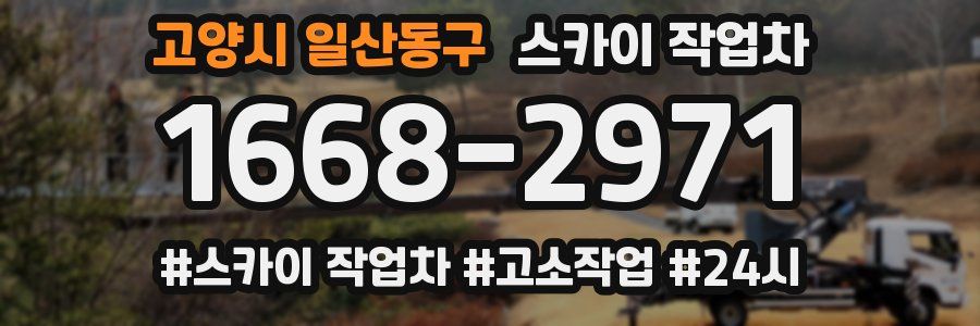 고양시 일산동구 스카이 작업차