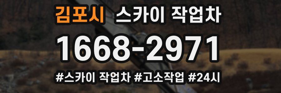 김포시 스카이 작업차