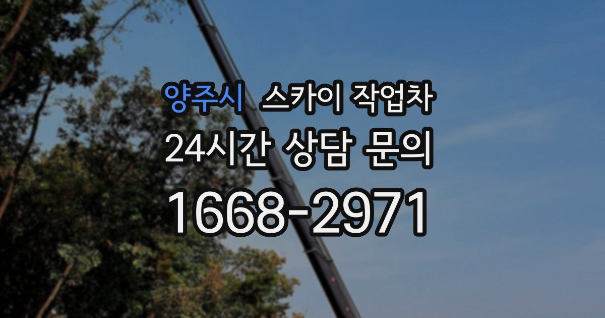 양주시 스카이 작업차