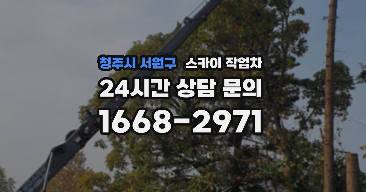 청주시 서원구 스카이 작업차