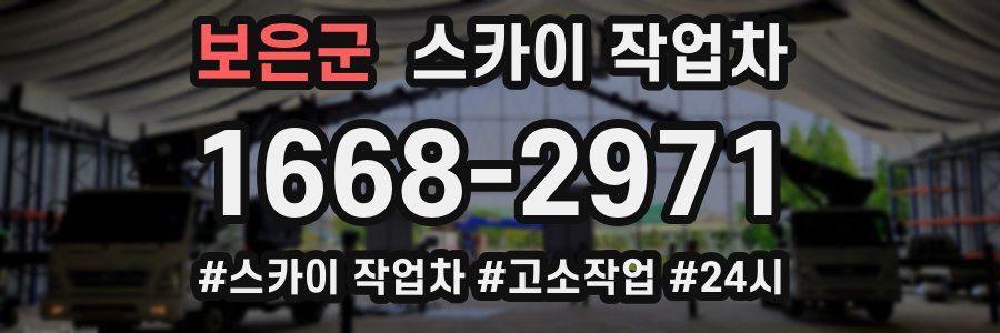 보은군 스카이 작업차