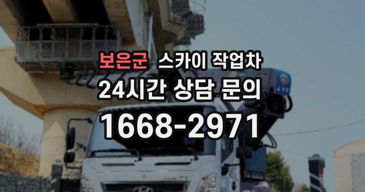 보은군 스카이 작업차