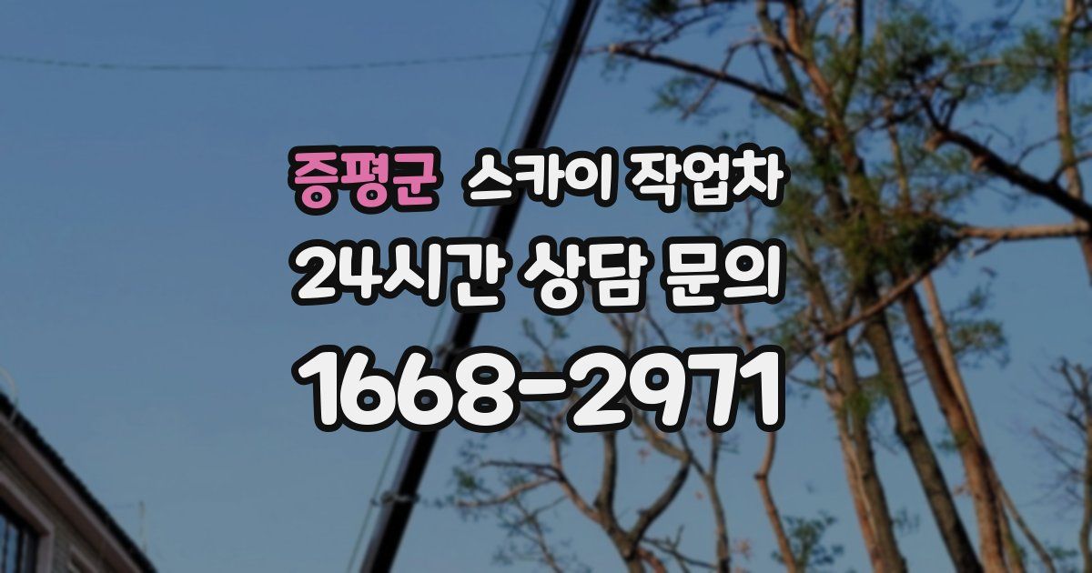 증평군 스카이 작업차