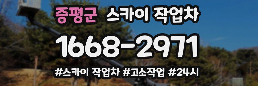 증평군 스카이 작업차