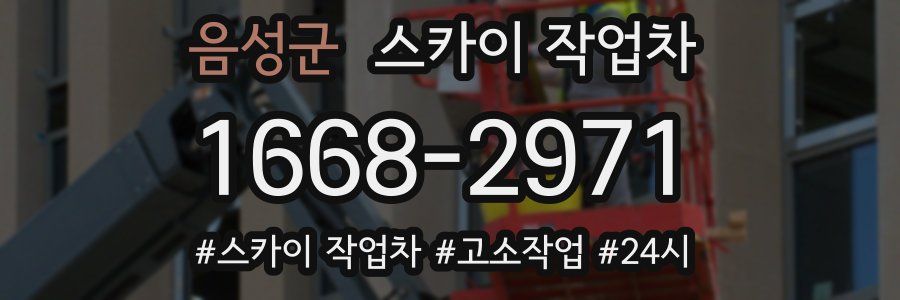 음성군 스카이 작업차