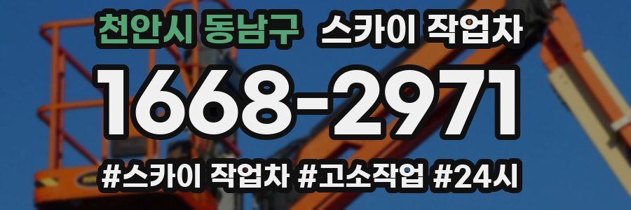 천안시 동남구 스카이 작업차
