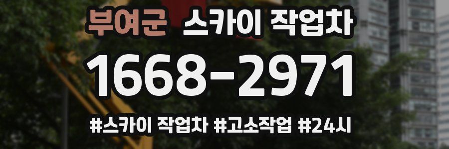 부여군 스카이 작업차