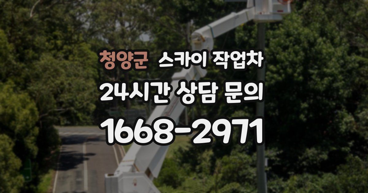 청양군 스카이 작업차