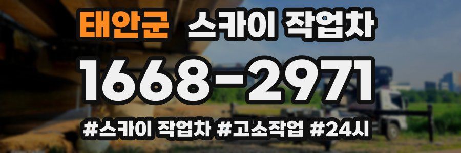 태안군 스카이 작업차