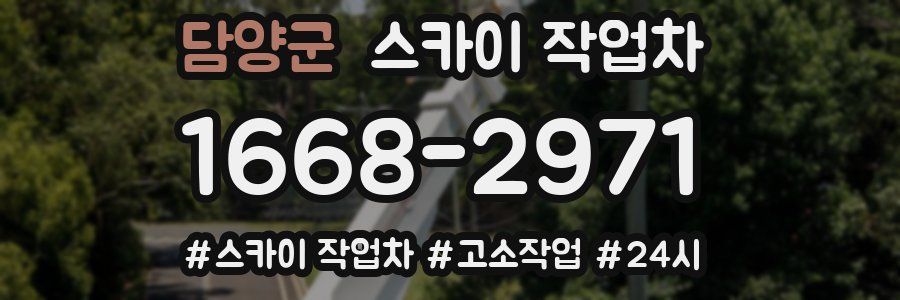 담양군 스카이 작업차