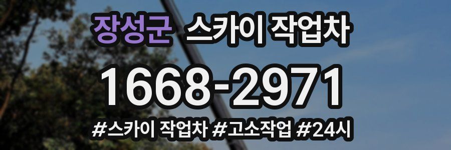 장성군 스카이 작업차