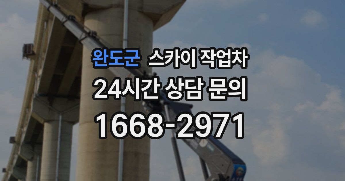 완도군 스카이 작업차