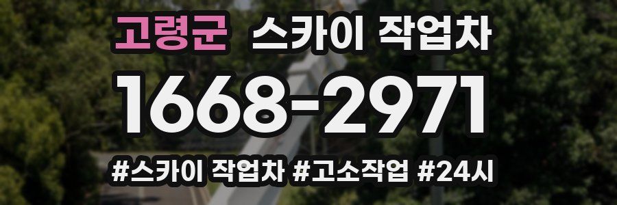 고령군 스카이 작업차