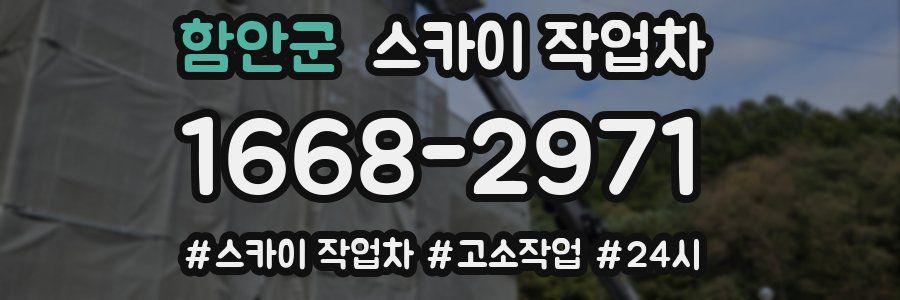 함안군 스카이 작업차