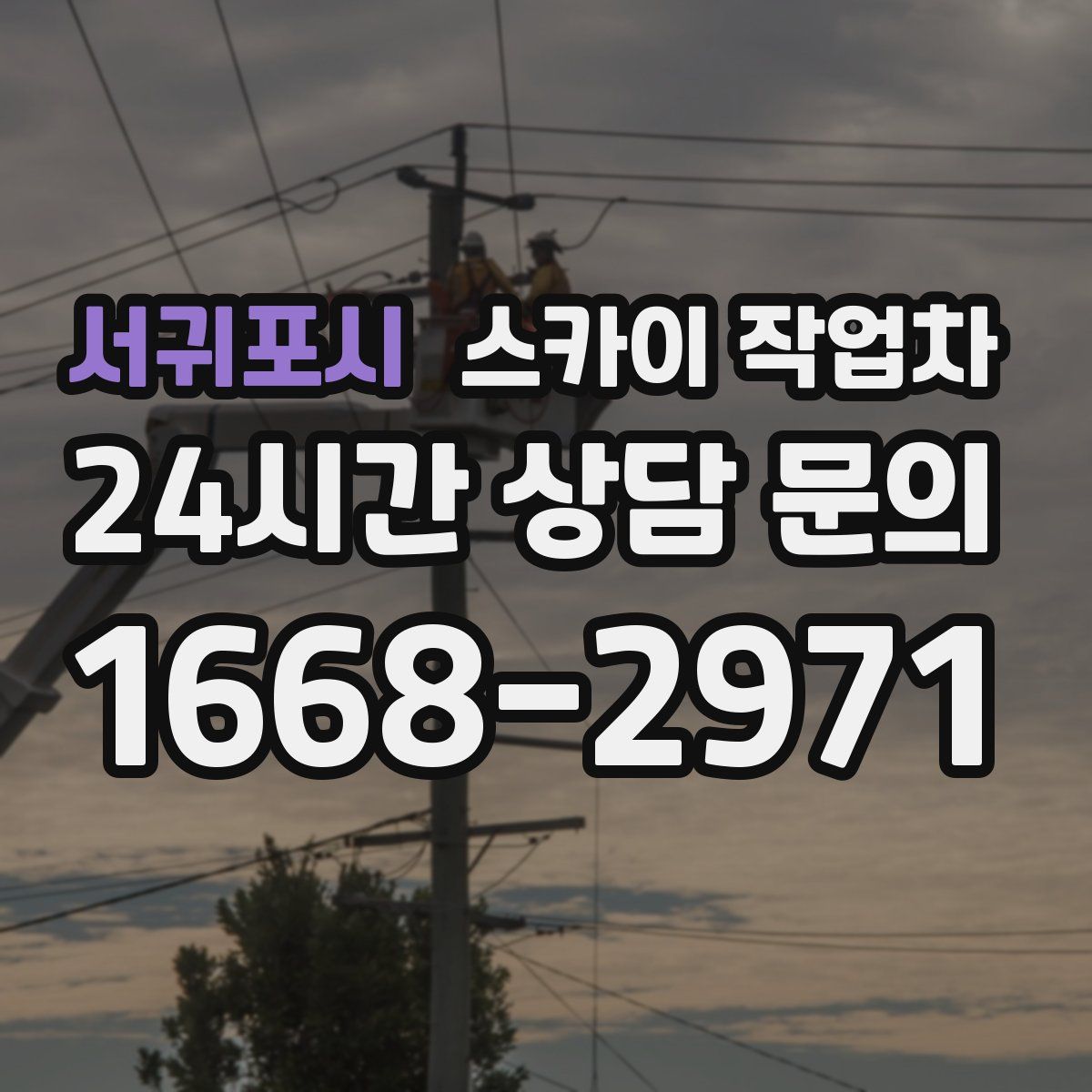 서귀포시 스카이 작업차