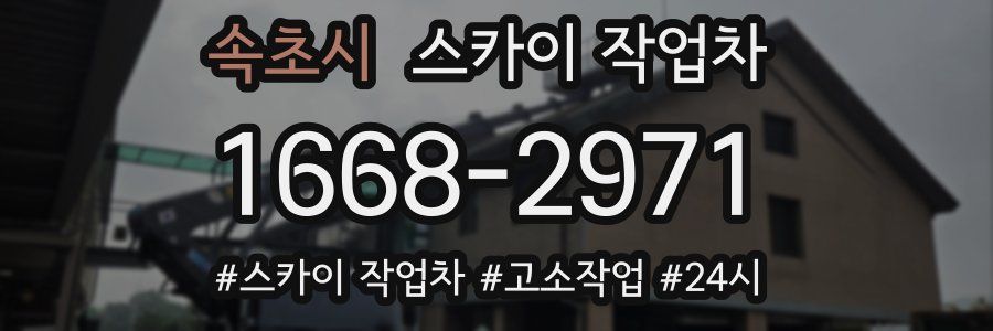 속초시 스카이 작업차