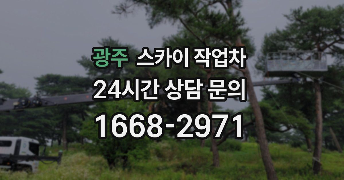 광주 스카이 작업차