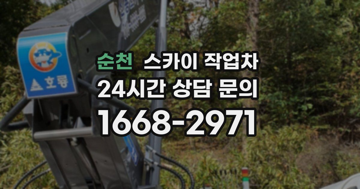 순천 스카이 작업차