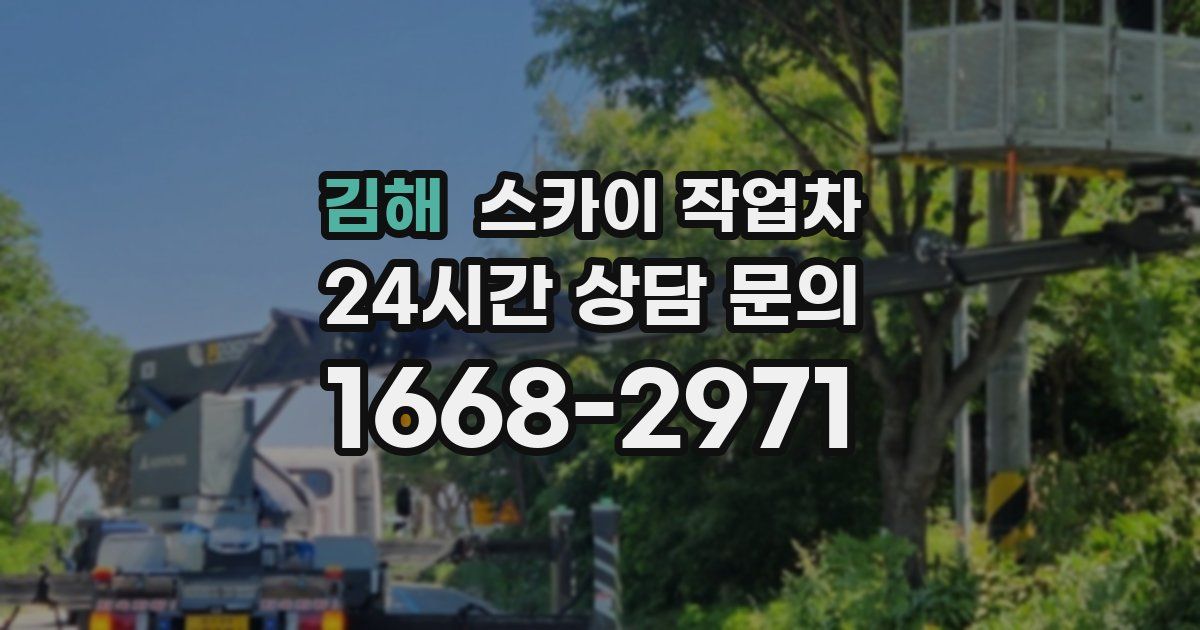 김해 스카이 작업차