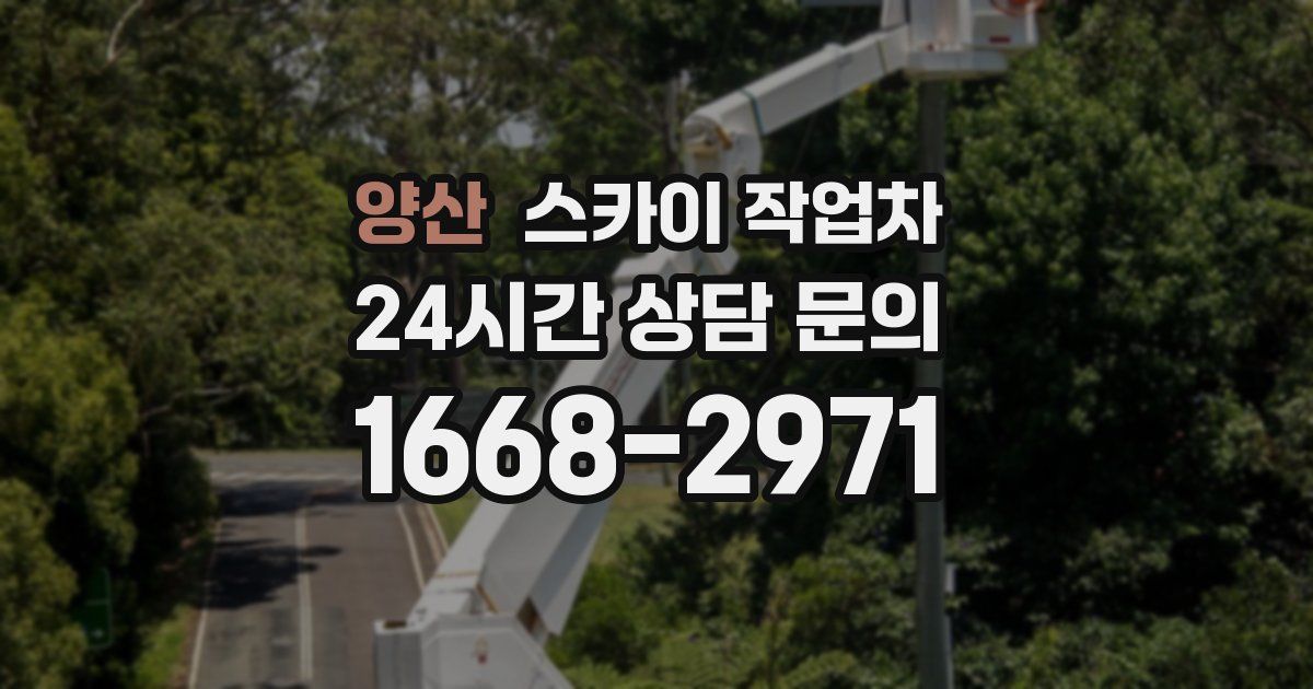 양산 스카이 작업차