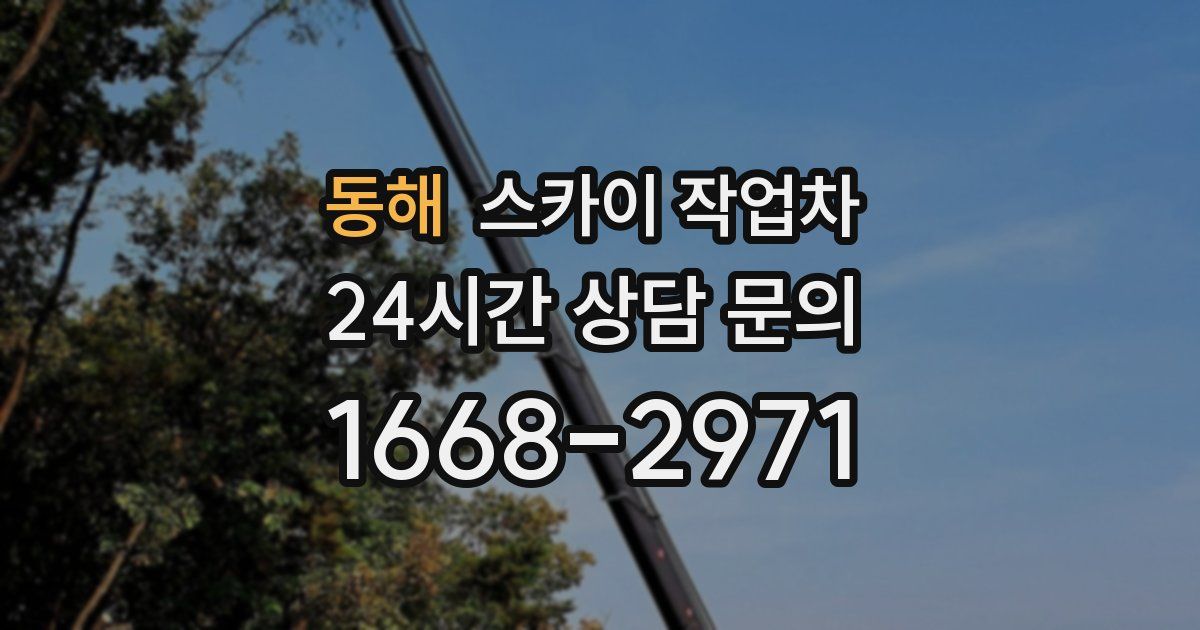 동해 스카이 작업차