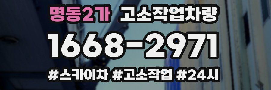 명동2가 고소작업차량