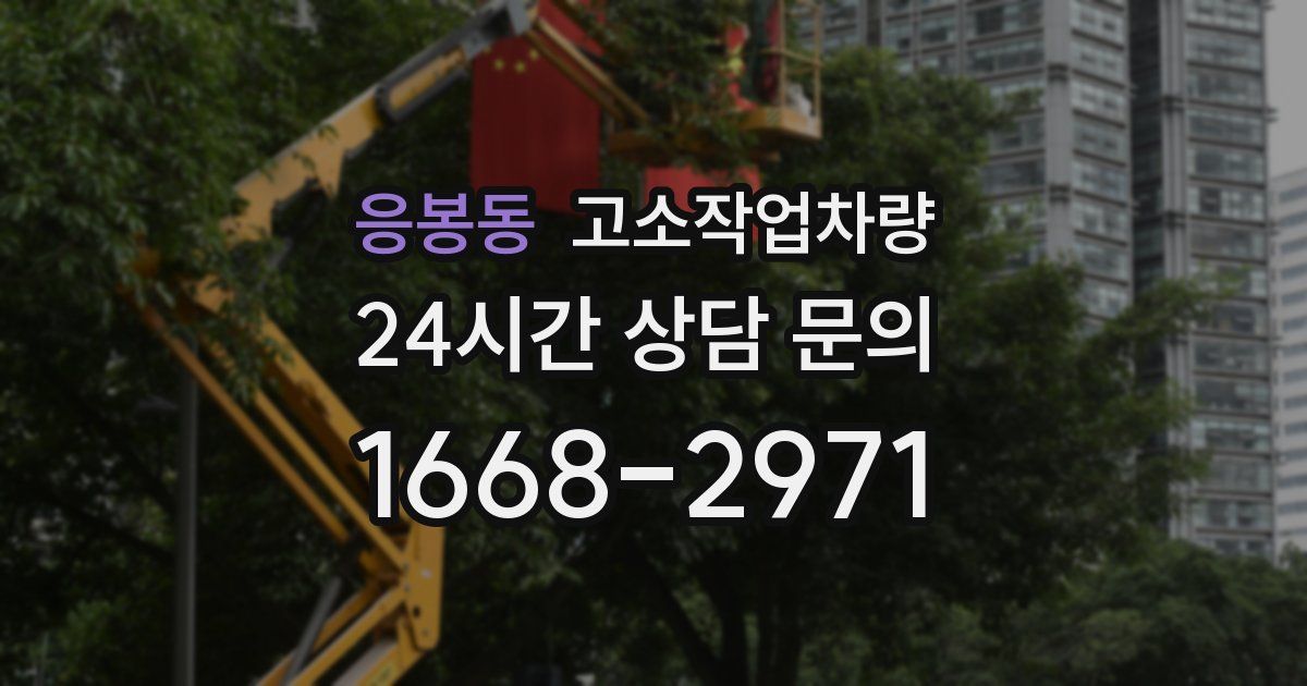 응봉동 고소작업차량
