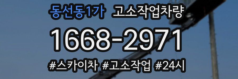 동선동1가 고소작업차량