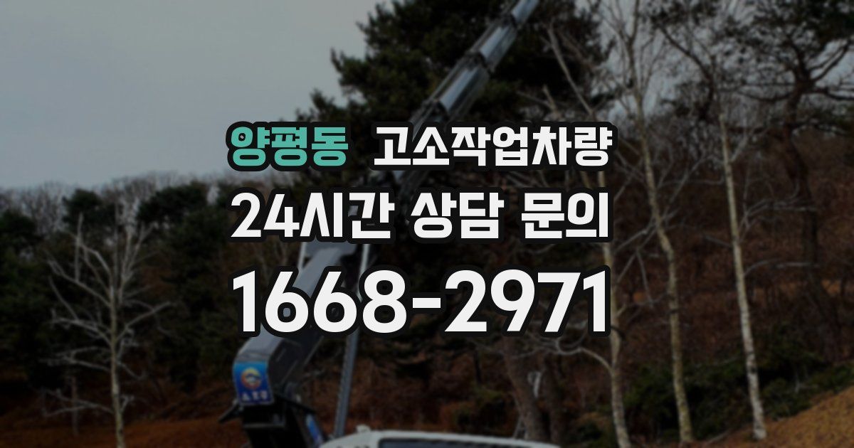 양평동 고소작업차량