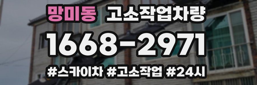 망미동 고소작업차량