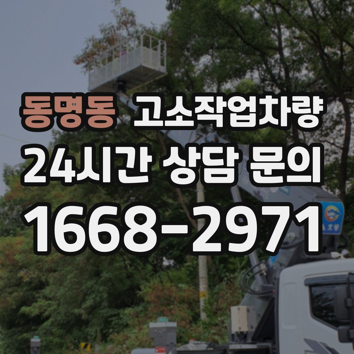 동명동 고소작업차량