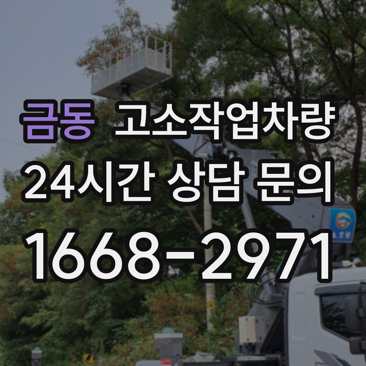 금동 고소작업차량
