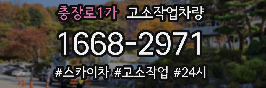 충장로1가 고소작업차량