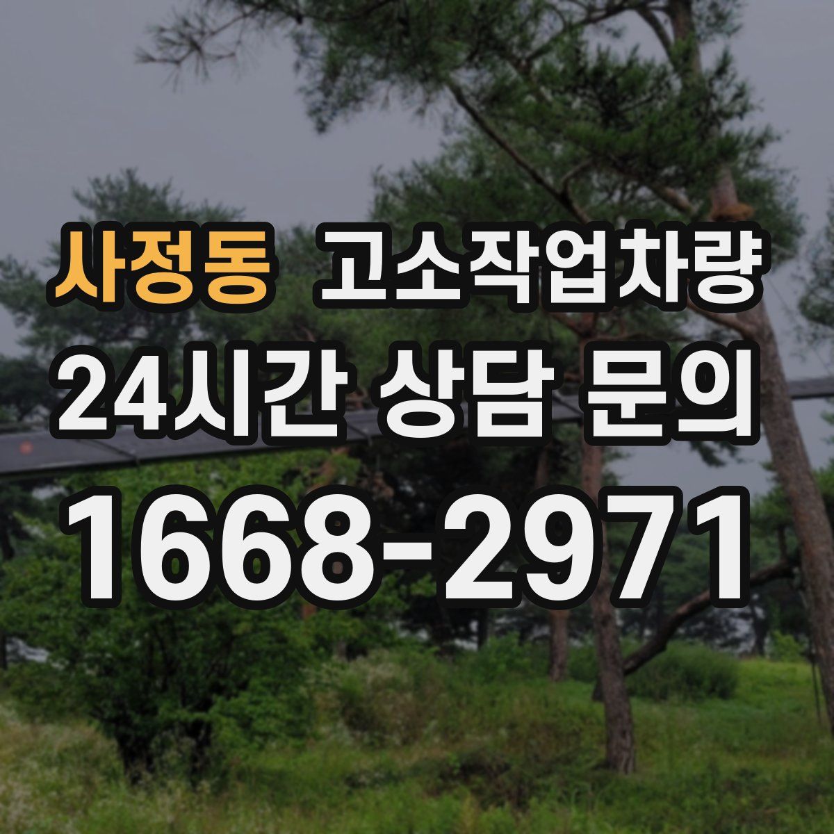 사정동 고소작업차량