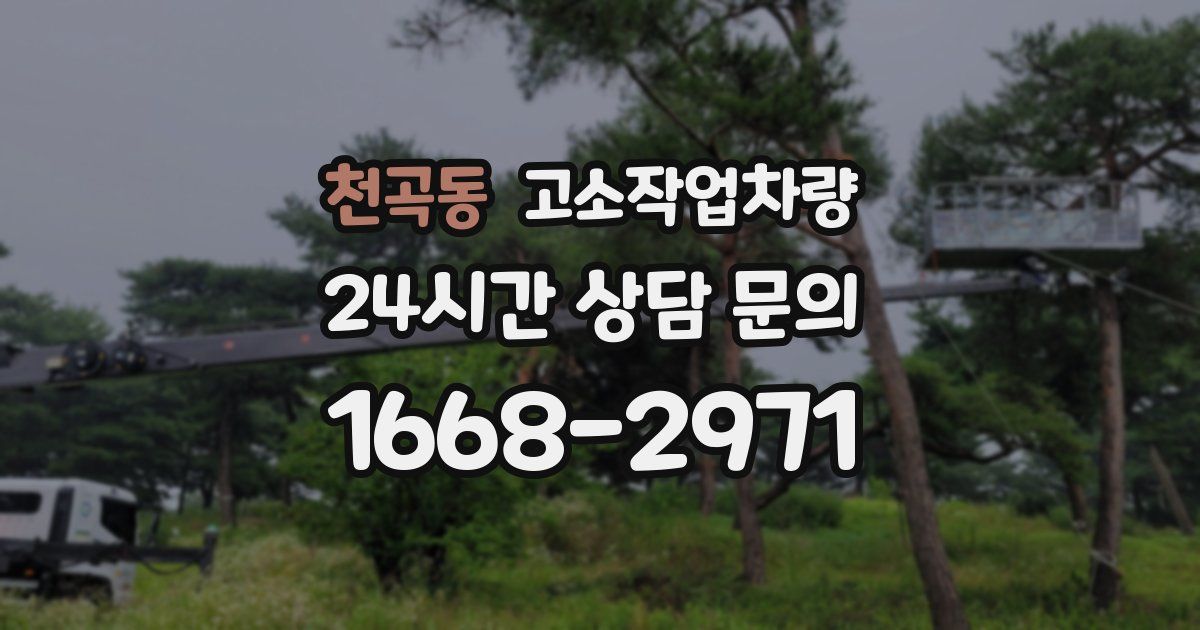 천곡동 고소작업차량
