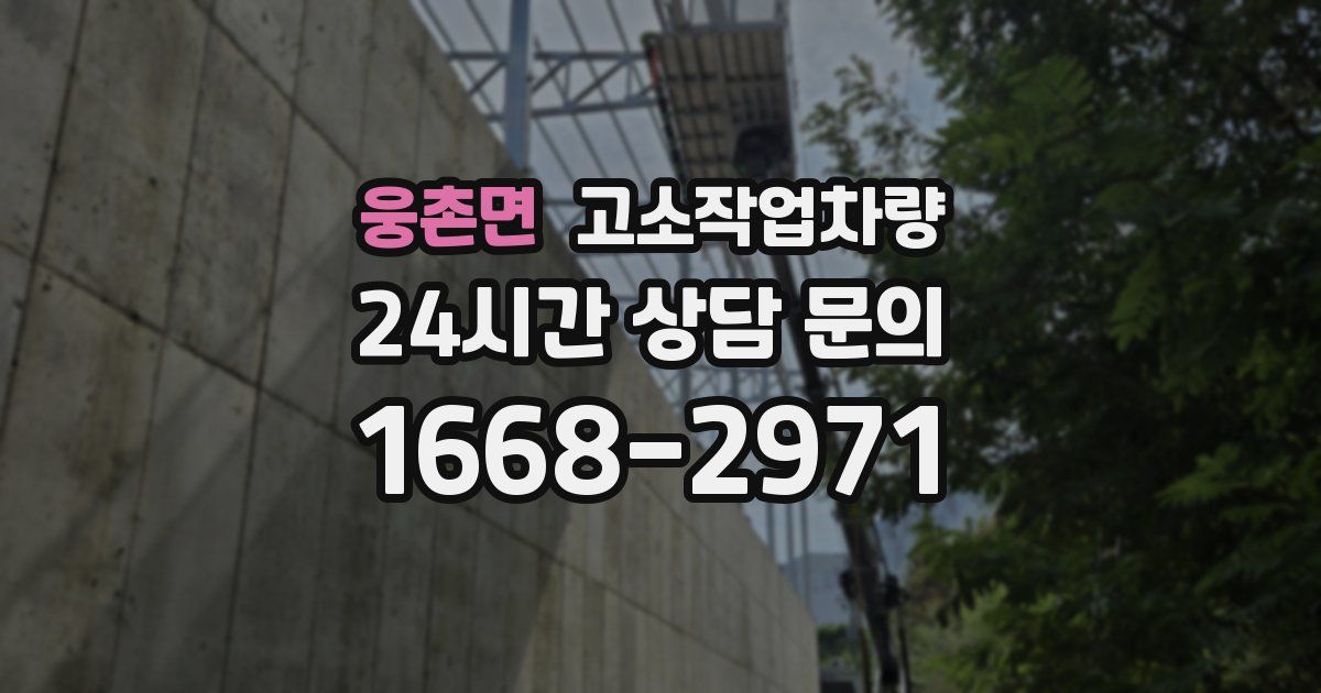웅촌면 고소작업차량