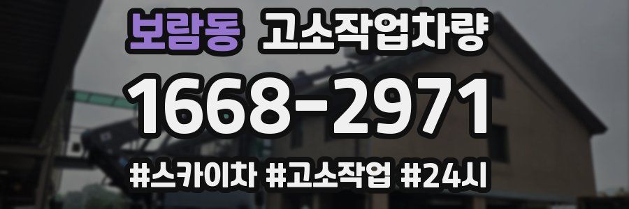 보람동 고소작업차량