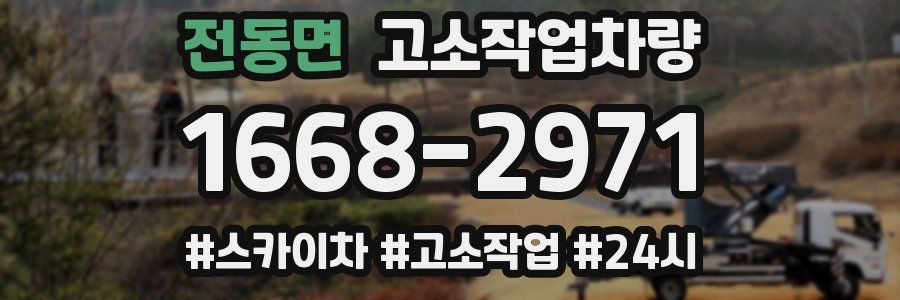 전동면 고소작업차량
