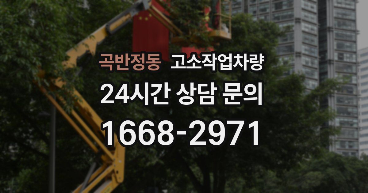 곡반정동 고소작업차량