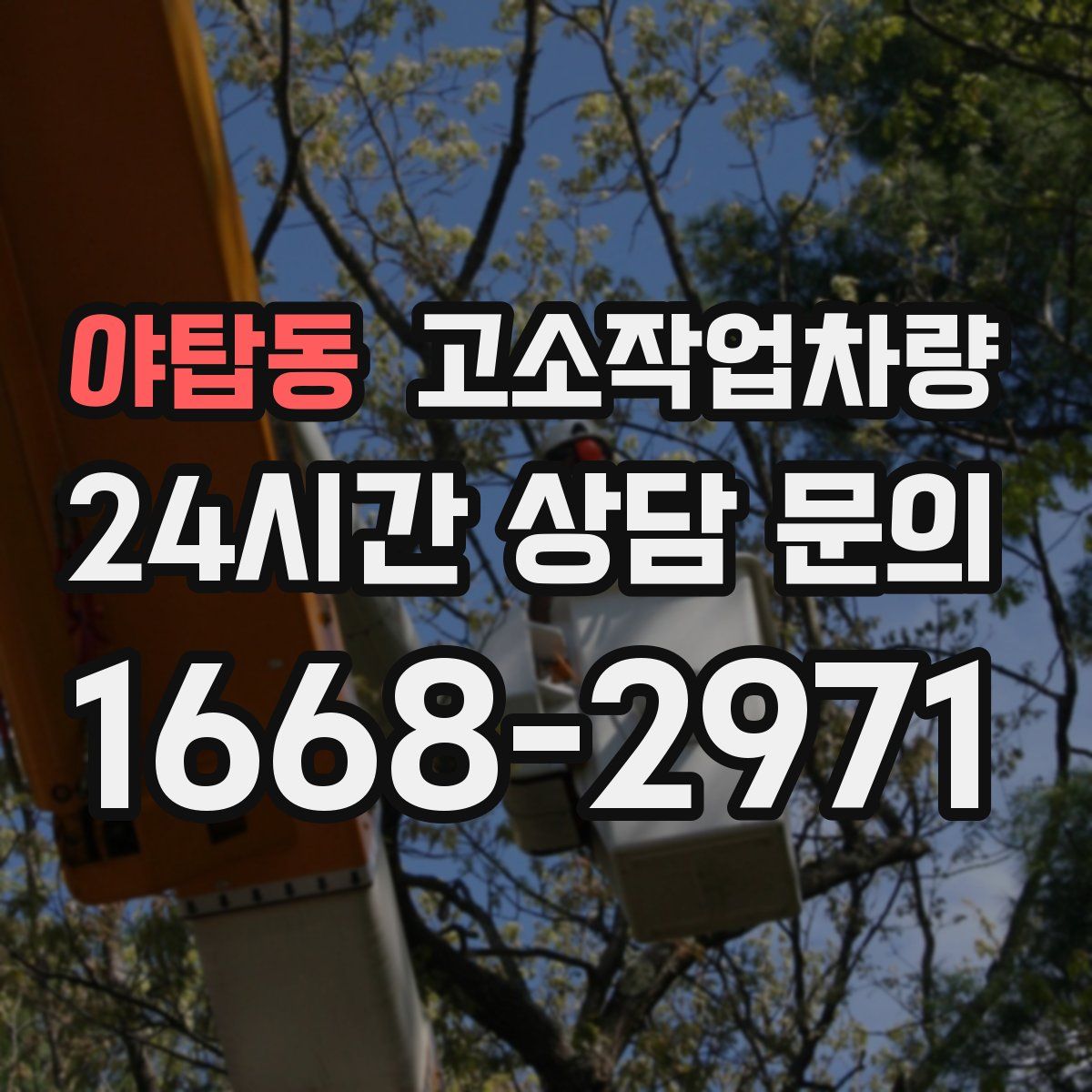야탑동 고소작업차량