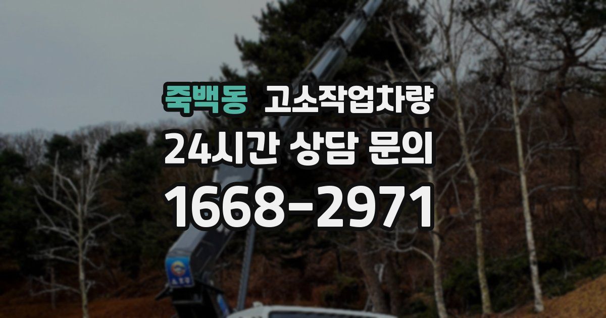 죽백동 고소작업차량